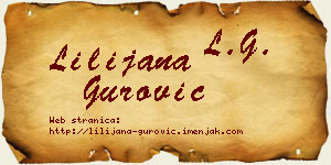 Lilijana Gurović vizit kartica